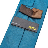 フェンディ ネクタイ ブルー ブラウン シルク レディース FENDI 【中古】